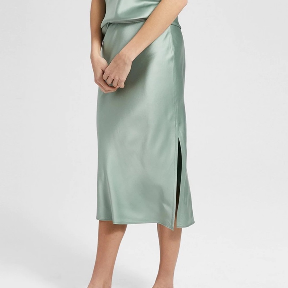 Theory Silk Satin Pull-On Slip Skirt - never worn